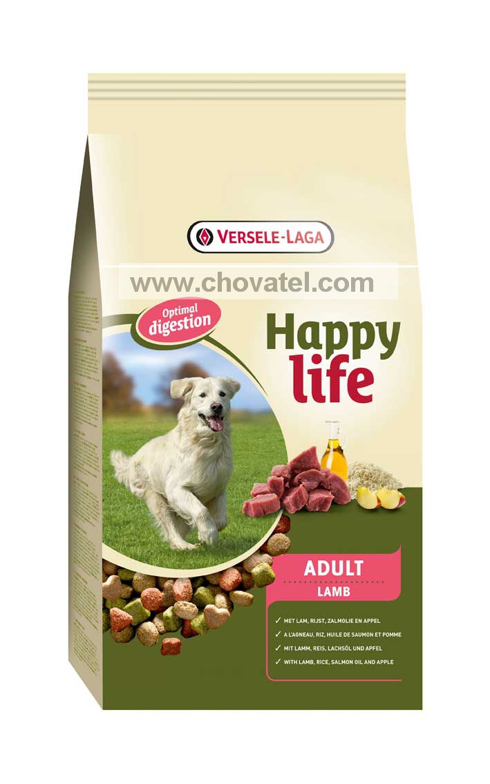 Happy Life Adult hovězí 15kg kompletní a vyvážené krmivo pro dospělé psy , Versele Laga