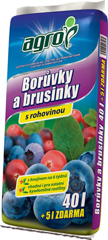 AGRO Substrát borůvky a brusinky 40l + 5l