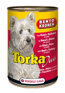 Torka Dog hovězí a krůta 400g masová konzerva pro psy