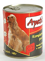 APETIT, Konzerva pro psy 1250g hovězí kousky v rosolu