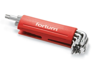 L- klíče Torx, sada 9ks, 10 - 50, S2, Fortum